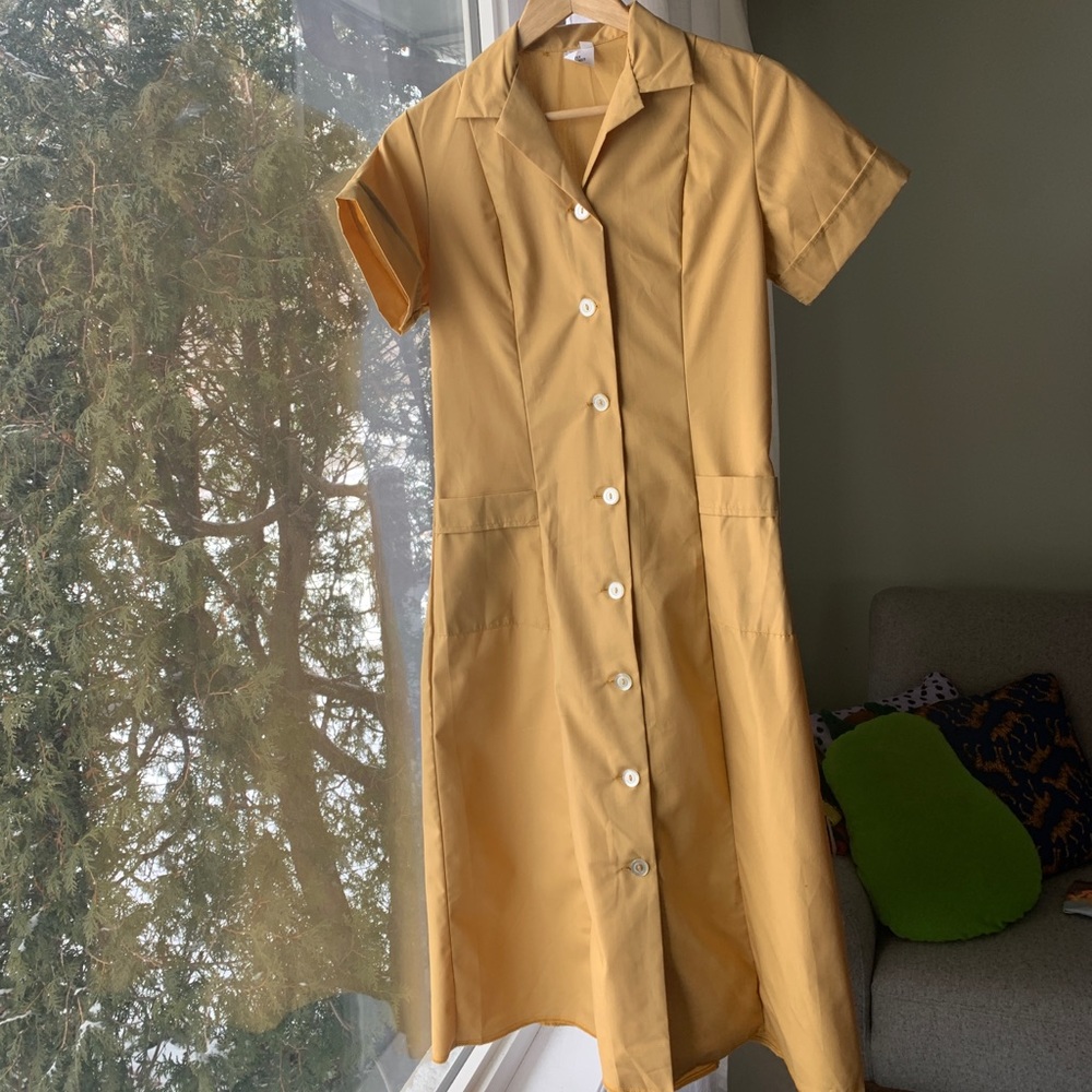 Uniform Mustard/ Camel Dress - Picture 2 of 11